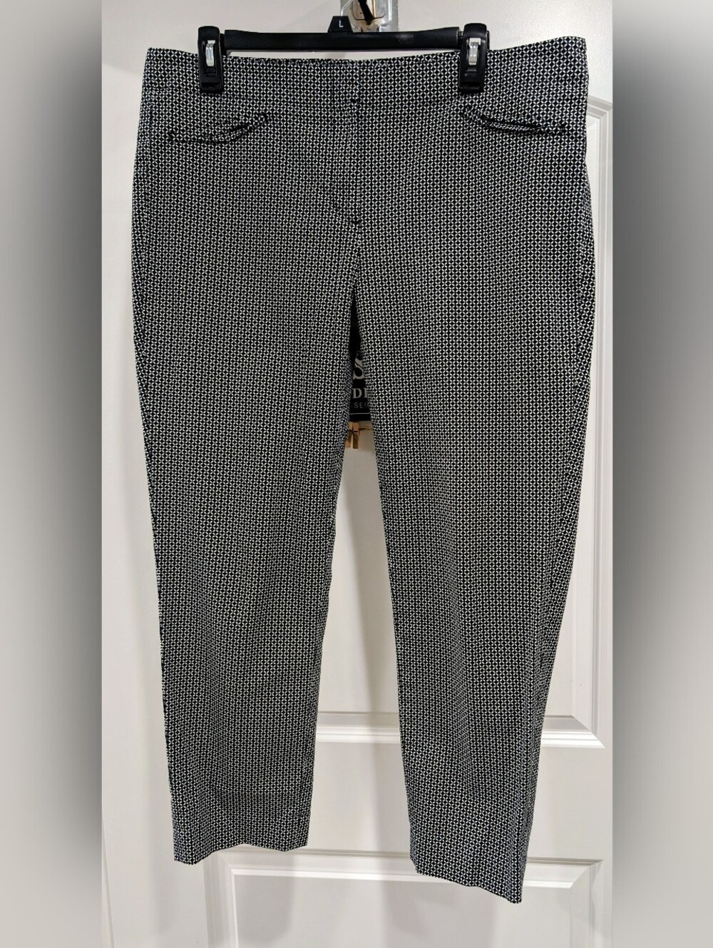 J. Jill Black and White Micro-Patterned Women's Dress Pants Size 14 Like New!